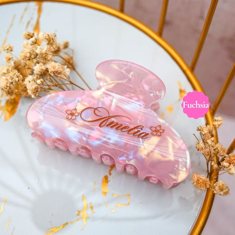 Customized Name Holo Hairclip Hairclaw | Brides Gift Wedding Souvenir Personalised Custom