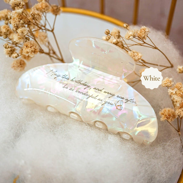 Customized Quotes Holo Hairclip Hairclaw | Brides Gift Wedding Souvenir Personalised Custom