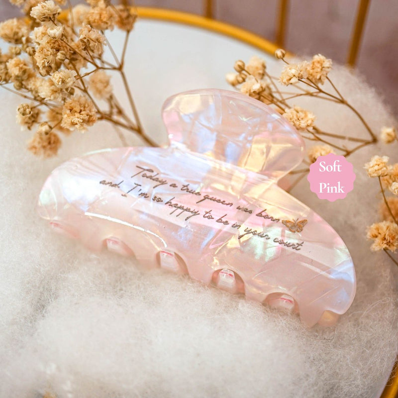 Customized Quotes Holo Hairclip Hairclaw | Brides Gift Wedding Souvenir Personalised Custom