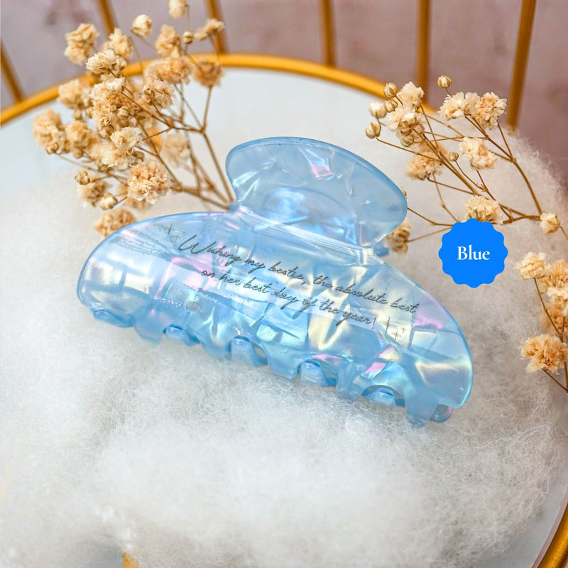 Customized Quotes Holo Hairclip Hairclaw | Brides Gift Wedding Souvenir Personalised Custom