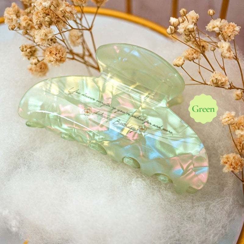 Customized Quotes Holo Hairclip Hairclaw | Brides Gift Wedding Souvenir Personalised Custom