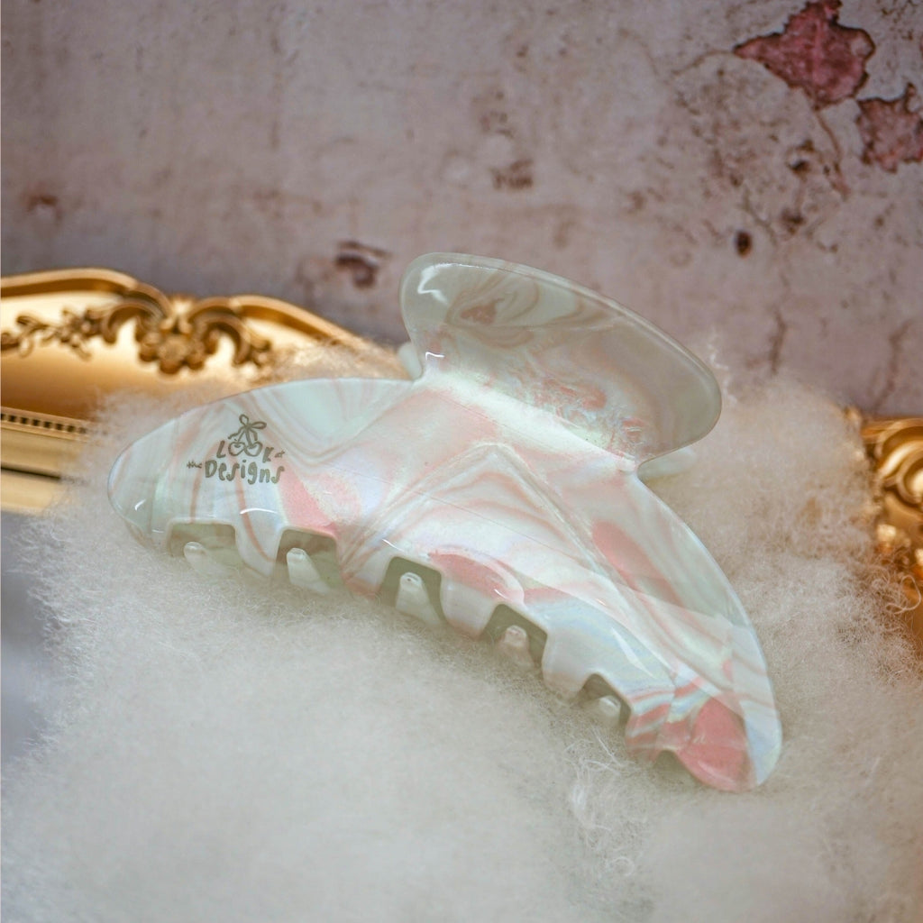 MARBLE Long Hair Claw Clip - Personalised Name