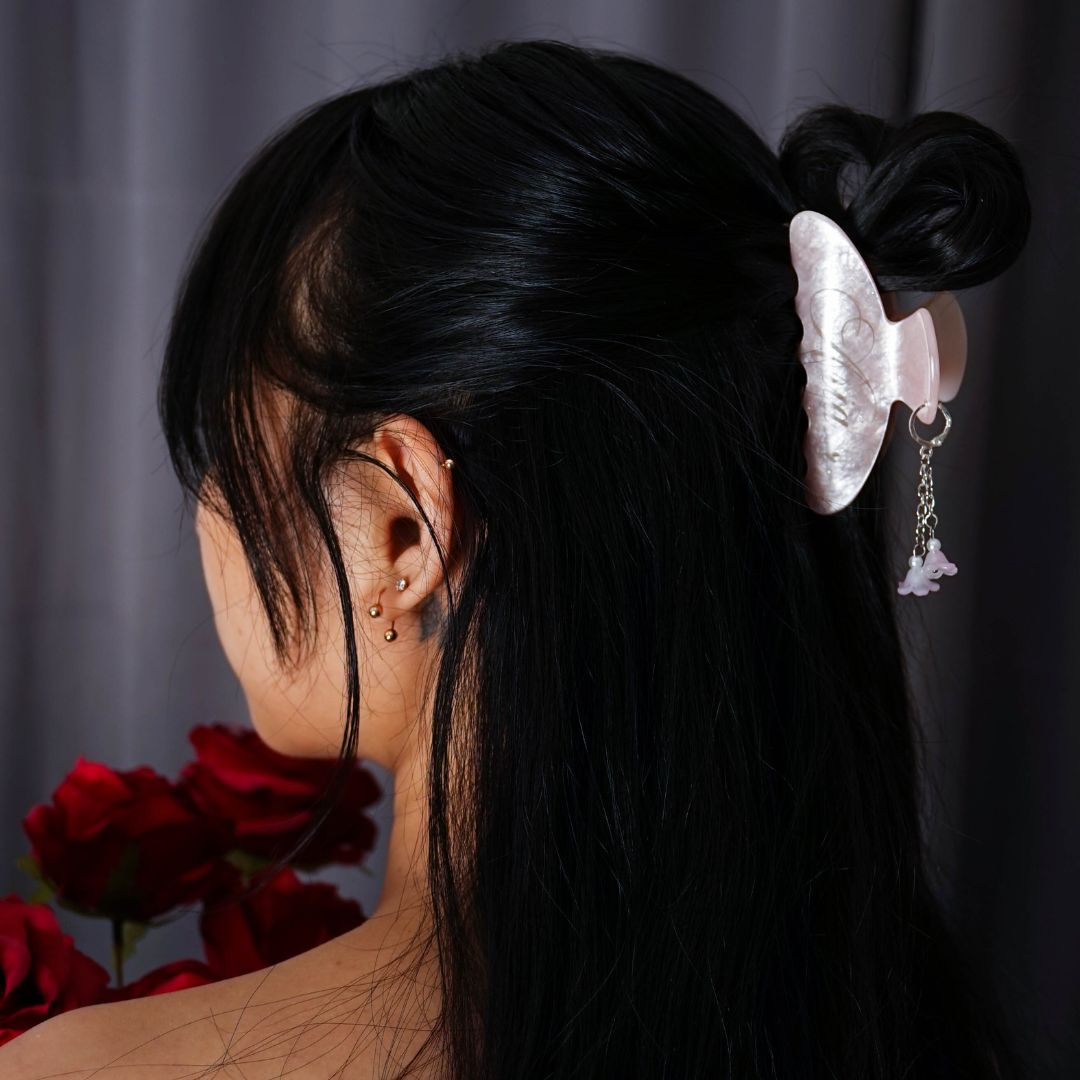 CHARM PEARL Hair Claw Removable Add Ons - Personalised Name