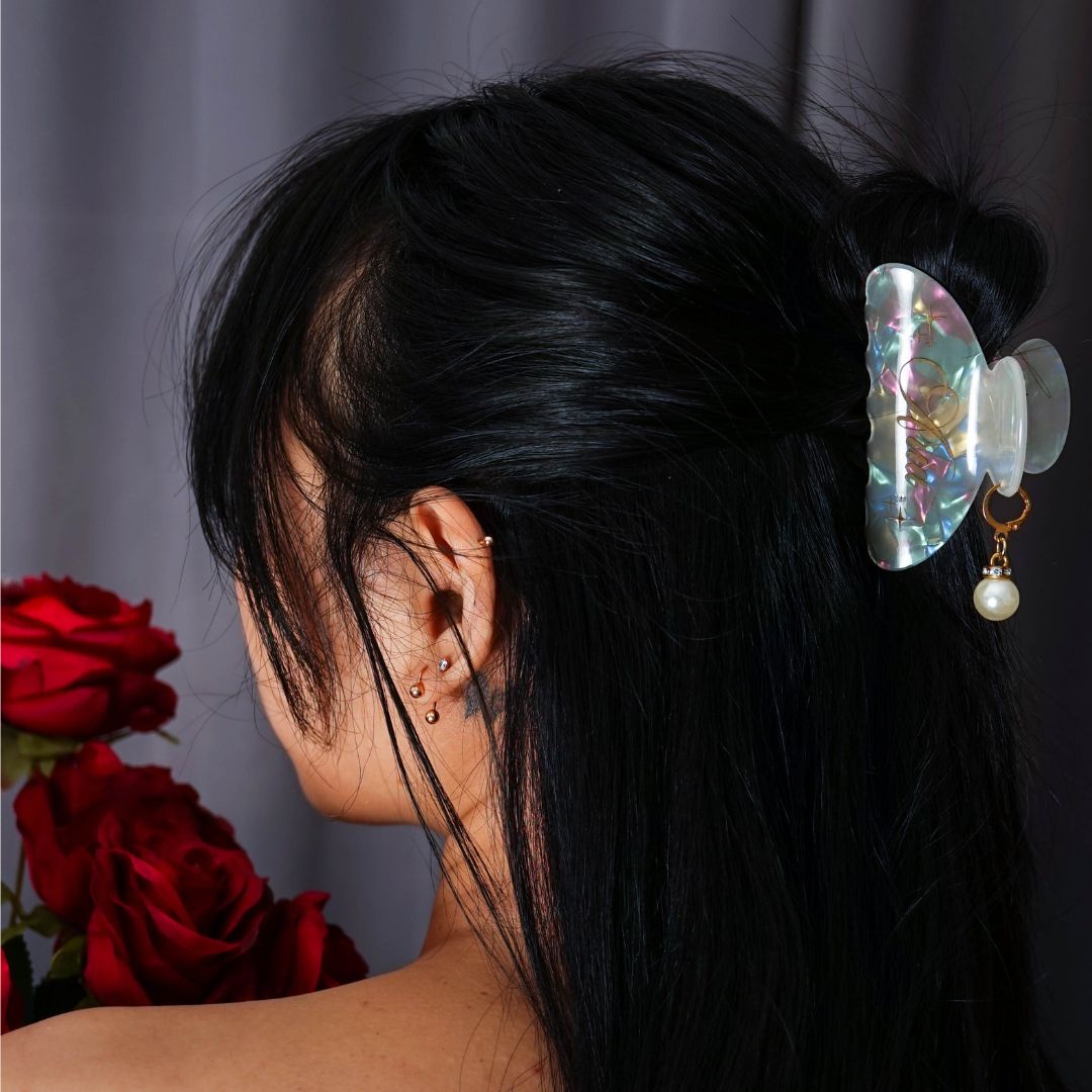 CHARM HOLO Hair Claw Removable Add Ons - Personalised Name