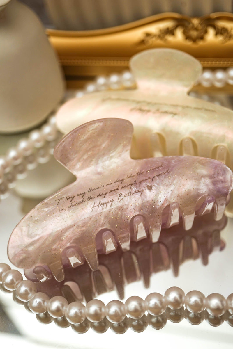 Customized Quotes Pearl Hairclip Hairclaw | Brides Gift Wedding Souvenir Personalised Custom