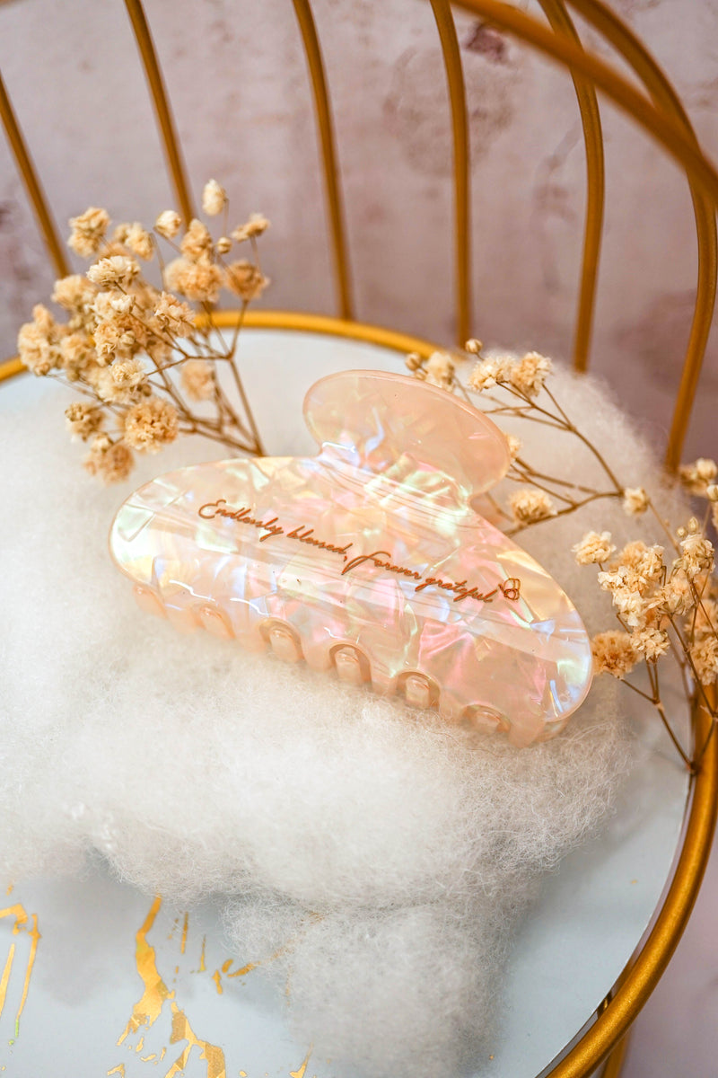 Customized Quotes Holo Hairclip Hairclaw | Brides Gift Wedding Souvenir Personalised Custom