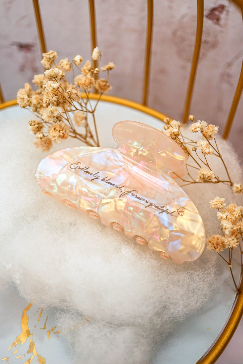 Customized Quotes Holo Hairclip Hairclaw | Brides Gift Wedding Souvenir Personalised Custom