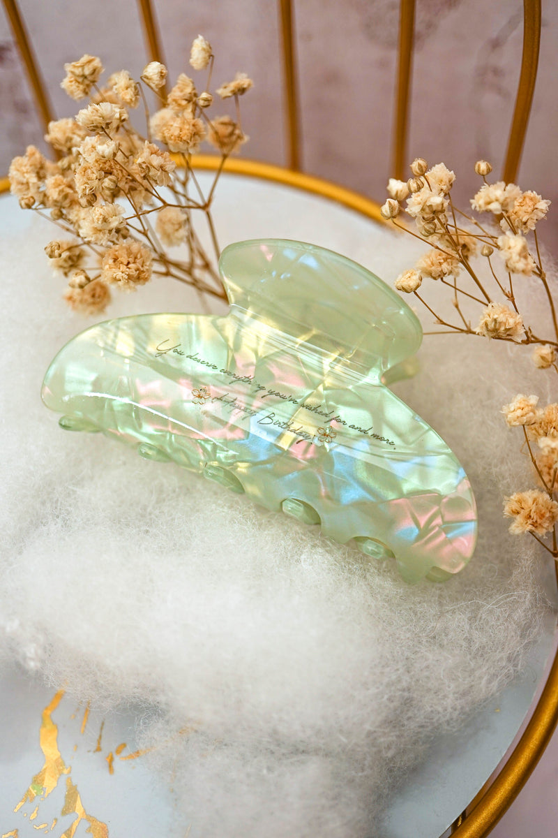 Customized Quotes Holo Hairclip Hairclaw | Brides Gift Wedding Souvenir Personalised Custom