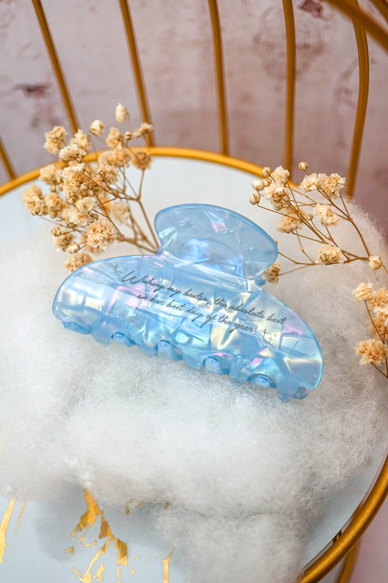 Customized Quotes Holo Hairclip Hairclaw | Brides Gift Wedding Souvenir Personalised Custom