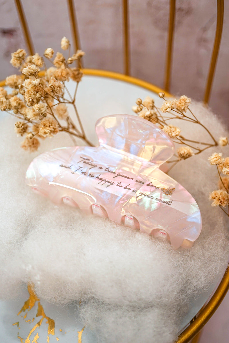 Customized Quotes Holo Hairclip Hairclaw | Brides Gift Wedding Souvenir Personalised Custom