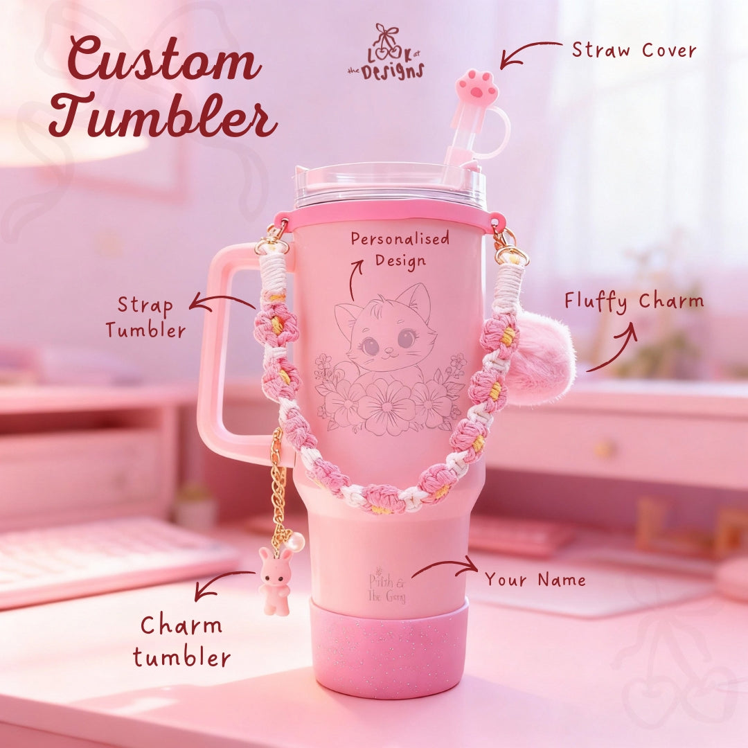Tumbler Charm - Personalised Name Design