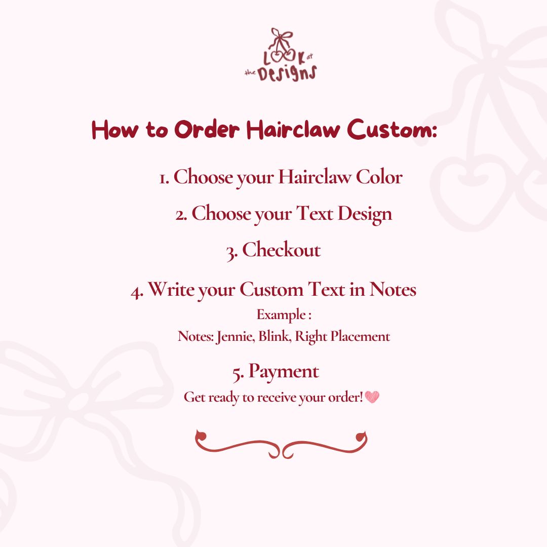 HOLO Hair Claw Clip - Personalised Name