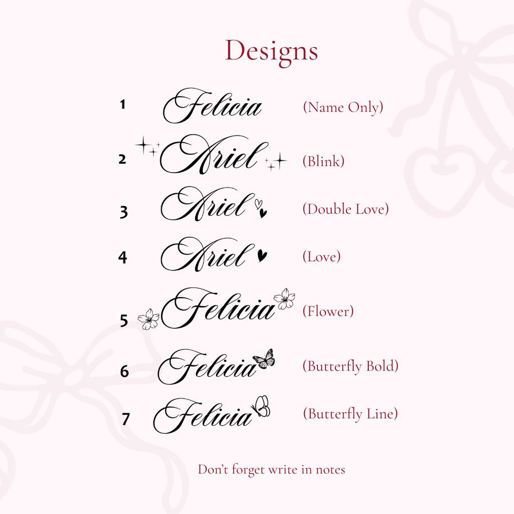 CHARM PEARL Hair Claw Removable Add Ons - Personalised Name