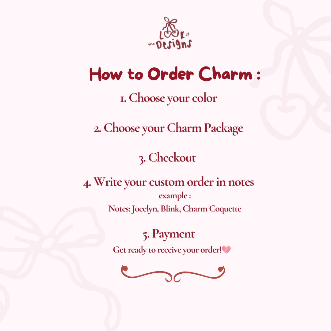 CHARM PEARL Hair Claw Removable Add Ons - Personalised Name