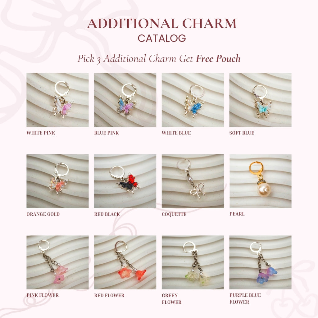 CHARM PEARL Hair Claw Removable Add Ons - Personalised Name