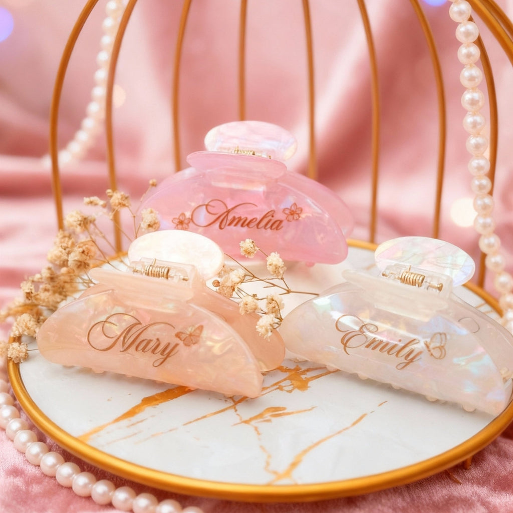 HOLO Hair Claw Clip - Personalised Name