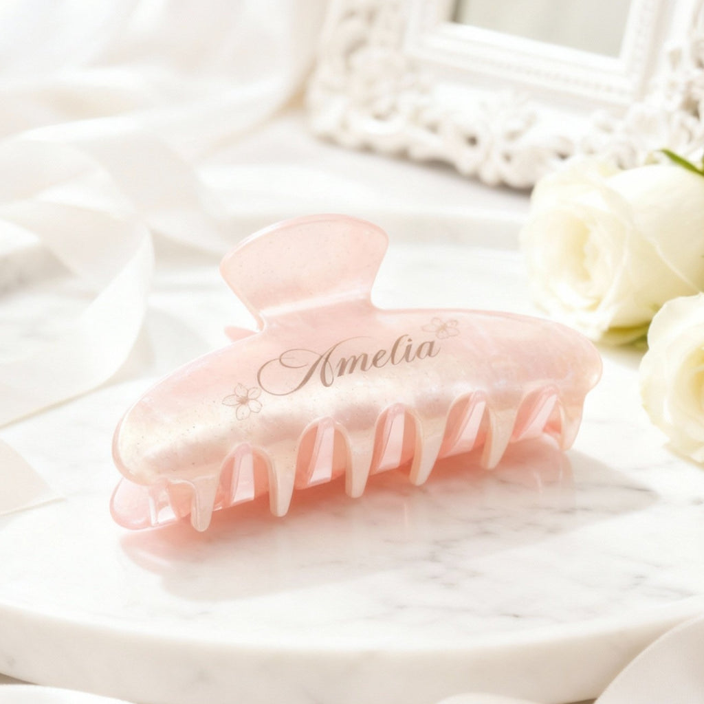 PEARL Hair Claw Clip - Personalised Name