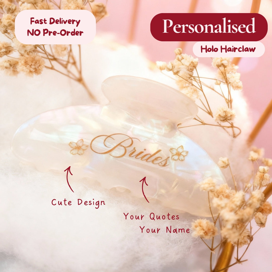 HOLO Hair Claw Clip - Personalised Name