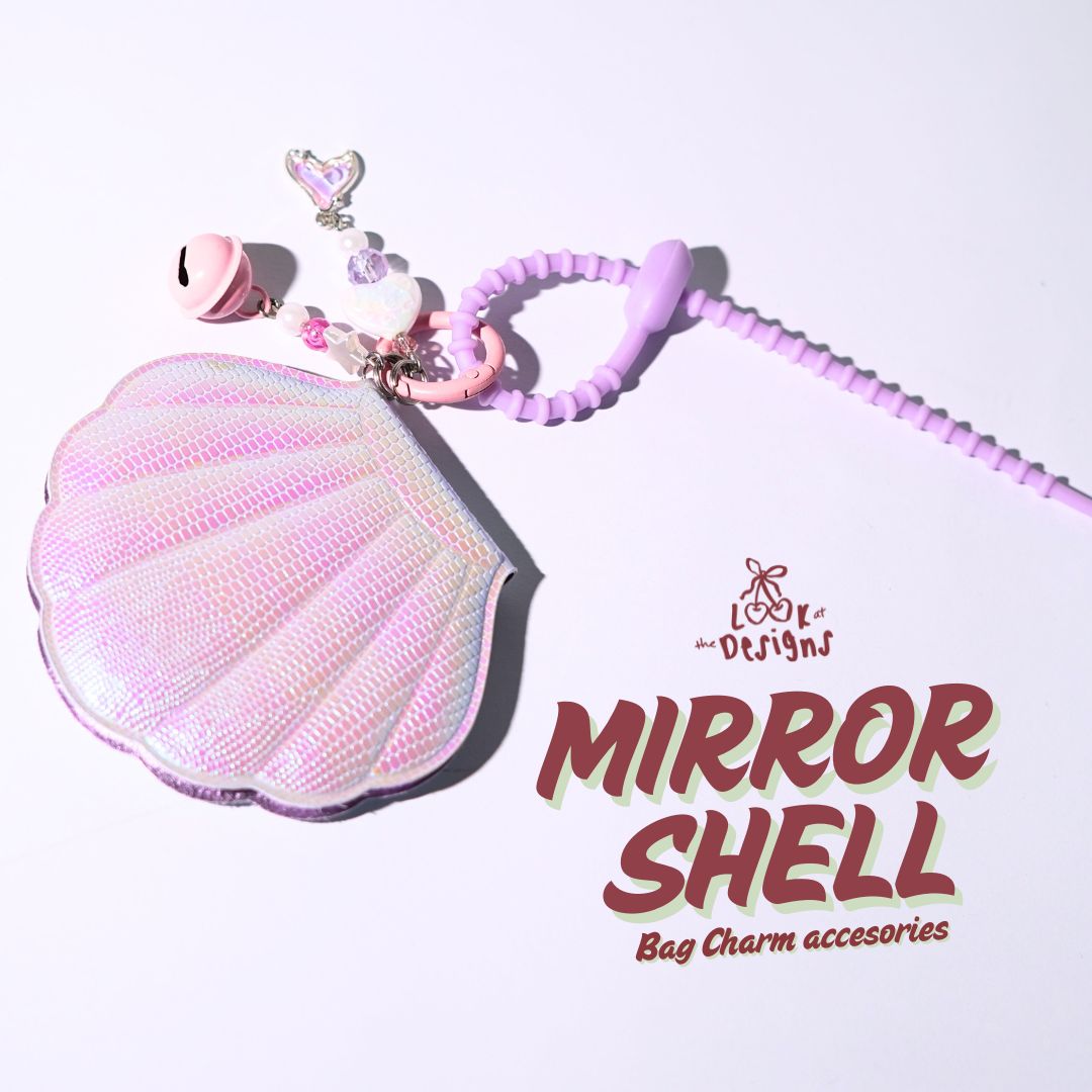 Mirror Shell Personalised Name Bag Charm