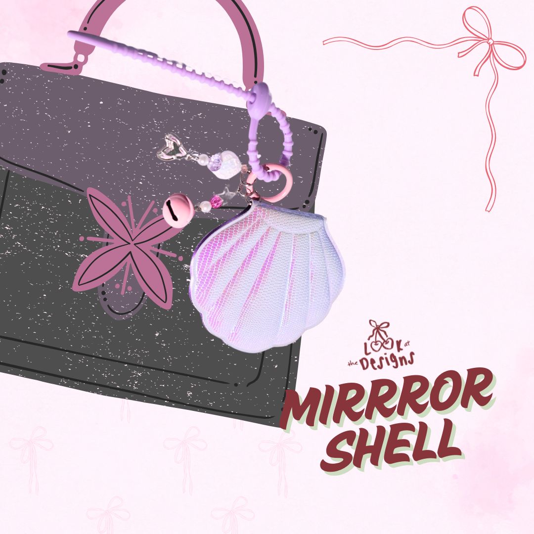 Mirror Shell Personalised Name Bag Charm