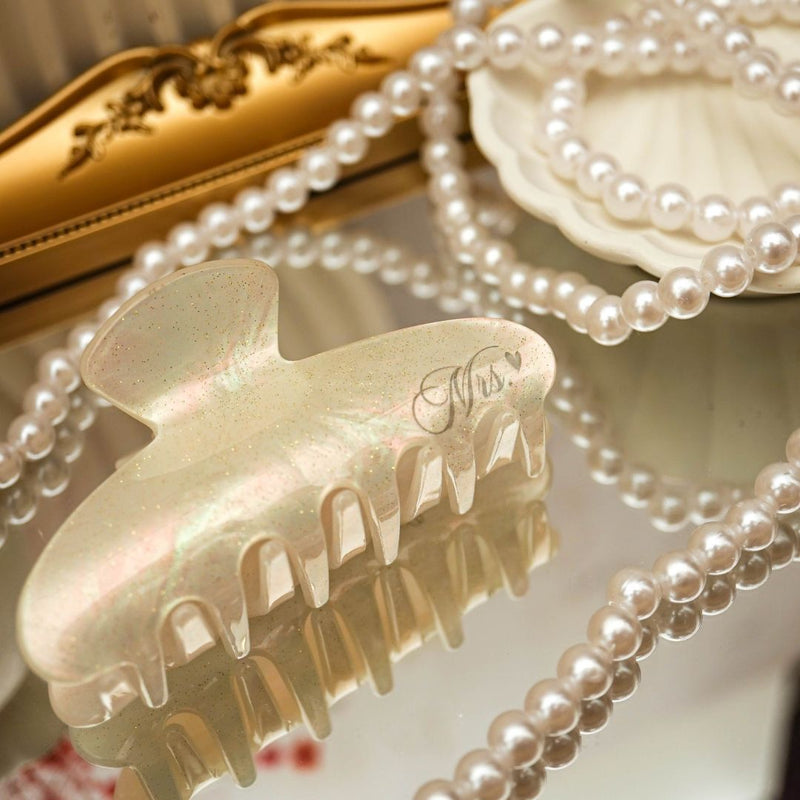 Customized Name Pearl Hairclip Hairclaw | Brides Gift Wedding Souvenir Personalised Custom