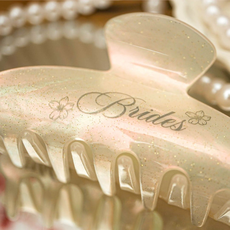 Customized Name Pearl Hairclip Hairclaw | Brides Gift Wedding Souvenir Personalised Custom