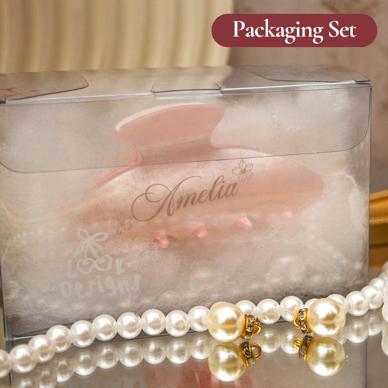 Customized Name Pearl Hairclip Hairclaw | Brides Gift Wedding Souvenir Personalised Custom